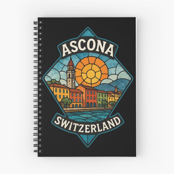 Item preview, Ascona Switzerland Stained Glass Art Travel designed and sold by TomFrontierArt.