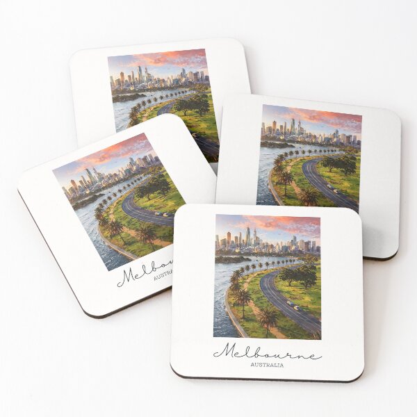 Item preview, Melbourne City Skyline - Vintage Souvenir designed and sold by twentytwo ART souvenir designs.