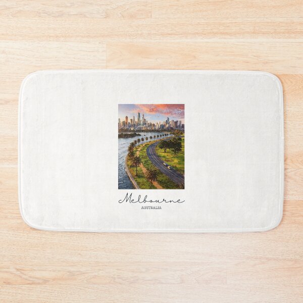 Item preview, Melbourne City Skyline - Vintage Souvenir designed and sold by twentytwo ART souvenir designs.