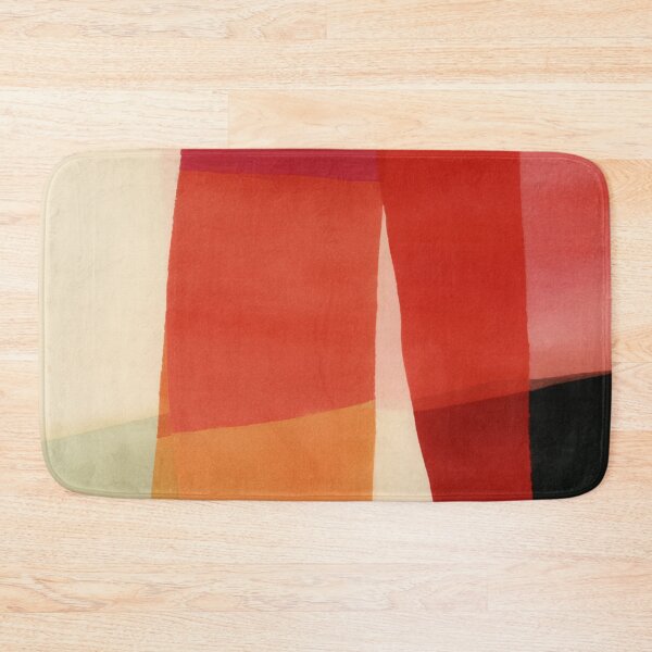 Item preview, A warm abstract design built with layered color blocks in red, orange, and cream tones. The soft transitions and simple composition create a balanced, modern look with a calm visual presence. designed and sold by trajeado14.