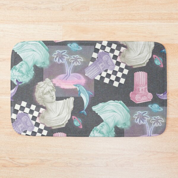Item preview, Vaporwave Dreams | Collage on Dark Gray Background with VHS Texture designed and sold by Doodle Finch Designs.