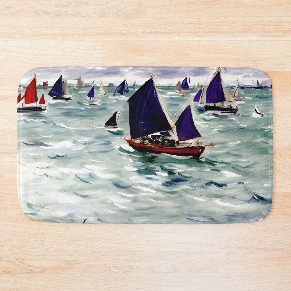 Item preview, Fishing Boats off Pourville designed and sold by artdesignsnow.