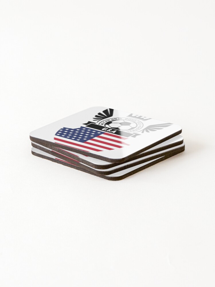 Thumbnail 4 of 5, Coasters (Set of 4), We Can Do It" USA Football Sticker designed and sold by RKBJM.