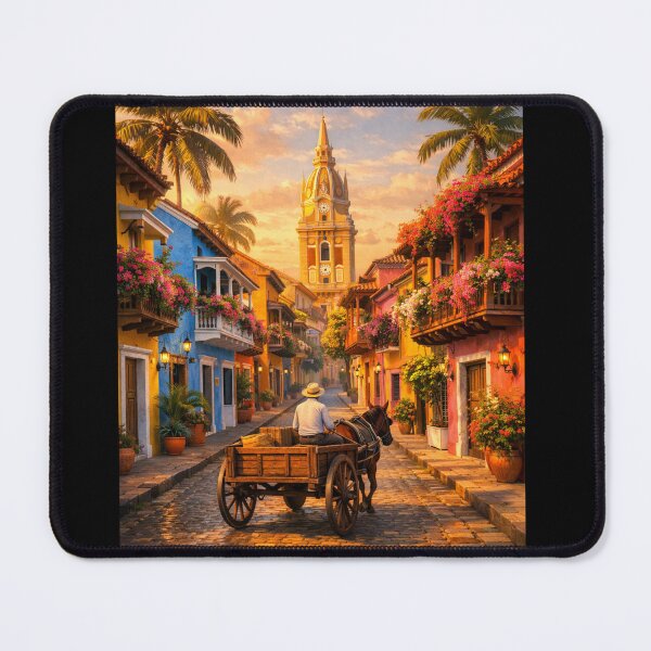 Item preview, Colorful Latin American Street Sunset Art designed and sold by Hellohychandan.