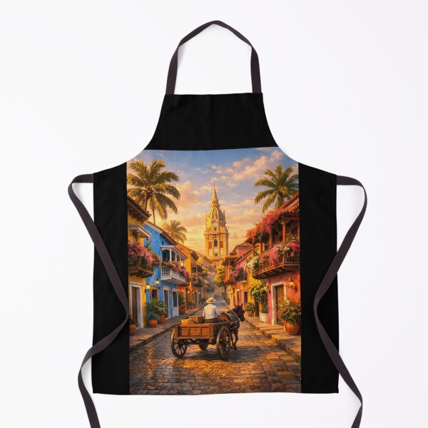 Item preview, Colorful Latin American Street Sunset Art  designed and sold by Hellohychandan.