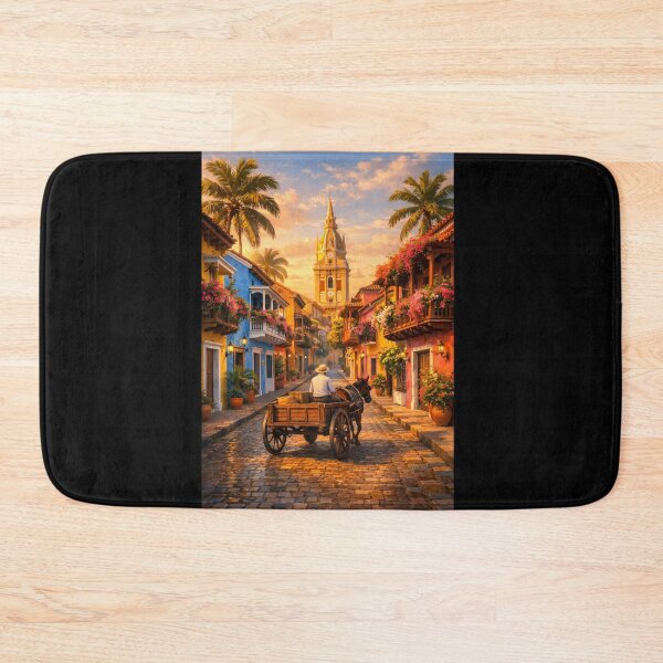 Item preview, Colorful Latin American Street Sunset Art  designed and sold by Hellohychandan.