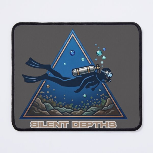 Item preview, Silent Depths – Premium Scuba Diver Ocean Triangle Art Shirt designed and sold by Brinevex Co..