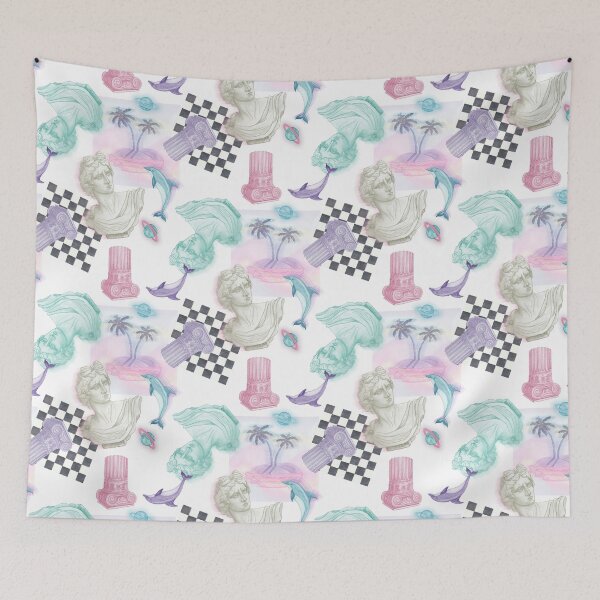 Item preview, Vaporwave Dreams | Collage on White Background designed and sold by Doodle Finch Designs.