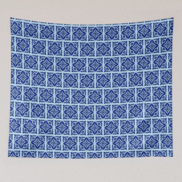 Item preview, Vintage Cobalt Azulejo Floral designed and sold by Finding Fortuity.