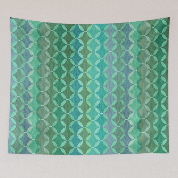 Item preview, Seafoam Green Geometric Circles  designed and sold by micklyn.