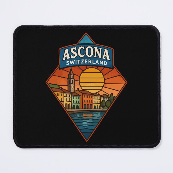 Item preview, Ascona Switzerland Stained Glass Travel designed and sold by TomFrontierArt.