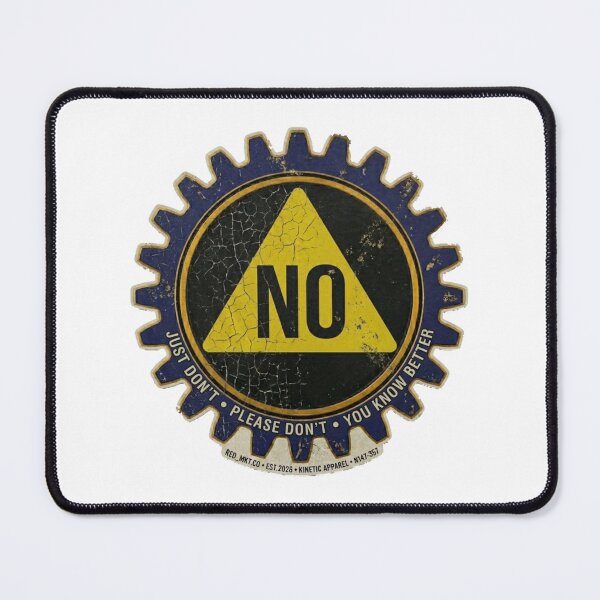 Item preview, Retro Distressed Caution No Warning Gear Decal designed and sold by octozap.