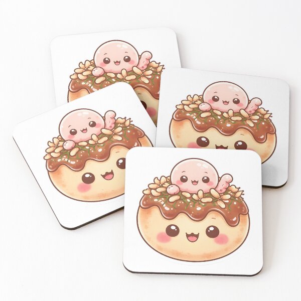 Item preview, Kawaii Takoyaki – Cute Japanese Street Food Design designed and sold by DesignEG.