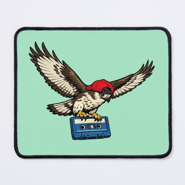 Item preview, Hip-Hop Hawk – Retro Cassette Flight Design designed and sold by Dogandesighn.