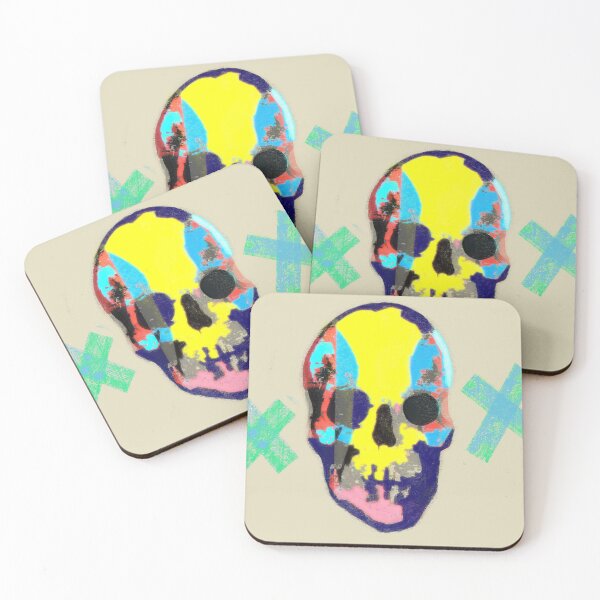 Item preview, Colorful Skull with Tape Crosses and Fingerprints designed and sold by MikZviagin.