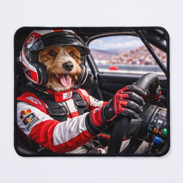 Item preview, Cockapoo Racing Driver on the Track designed and sold by Paul Thompson Photography.