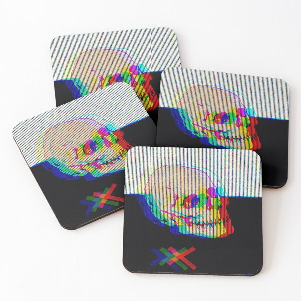 Item preview, Rainbow Glitch Skull with Colorful X designed and sold by MikZviagin.