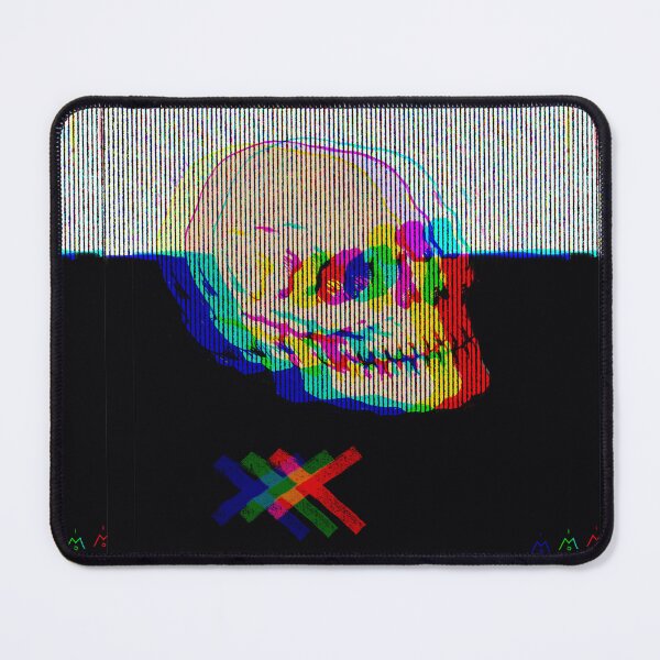 Item preview, Rainbow Glitch Skull with Colorful X designed and sold by MikZviagin.