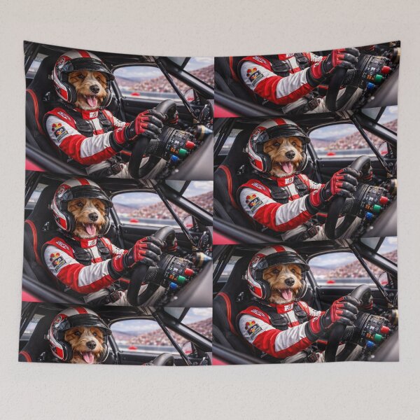 Item preview, Cockapoo Racing Driver on the Track designed and sold by Paul Thompson Photography.