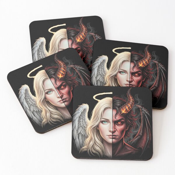 Item preview, Angel vs Demon Split designed and sold by Stickersdevelop.