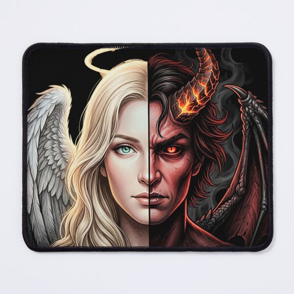 Item preview, Angel vs Demon Split designed and sold by Stickersdevelop.
