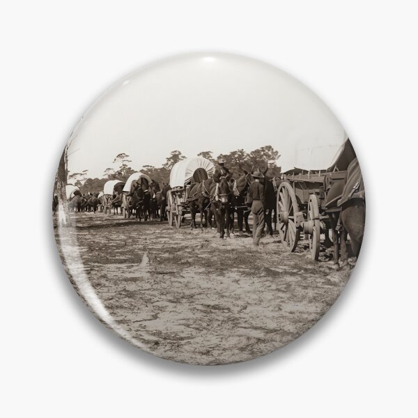 Item preview, Civil War Army Wagon Train Historic Sepia Photograph designed and sold by TheSoulOfArt.