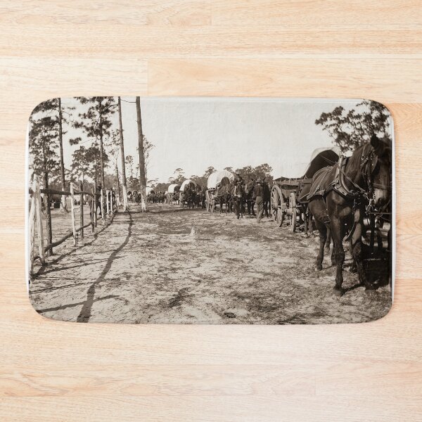 Item preview, Civil War Army Wagon Train Historic Sepia Photograph designed and sold by TheSoulOfArt.