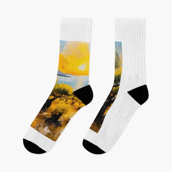 Item preview, Sunset over olive grove designed and sold by Island Art Studios.