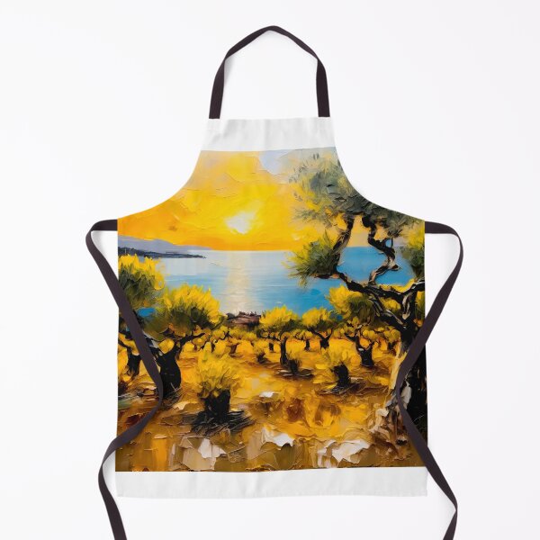 Item preview, Sunset over olive grove designed and sold by Island Art Studios.