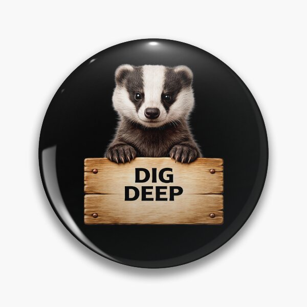 Item preview, Dig Deep Cute Badger Funny Sticker designed and sold by EimSol.