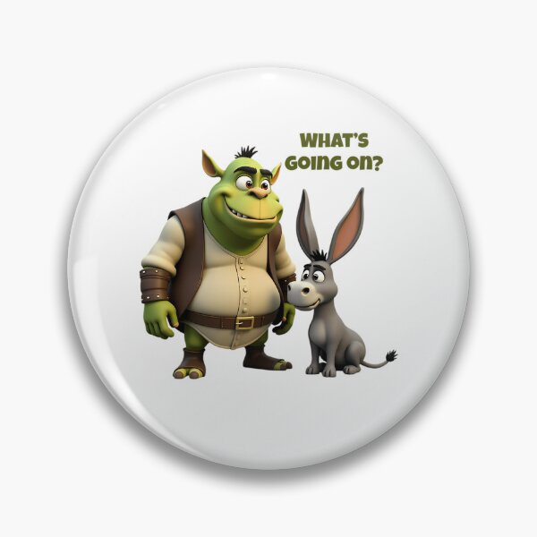Item preview, Shrek And Donkey  Funny Cartoon Duo Meme Style designed and sold by Miniverse  Acrylics.