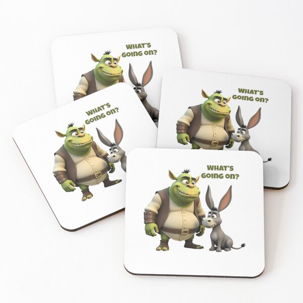 Item preview, Shrek And Donkey  Funny Cartoon Duo Meme Style designed and sold by Miniverse  Acrylics.