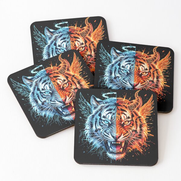 Item preview, Glitch Tiger designed and sold by Stickersdevelop.