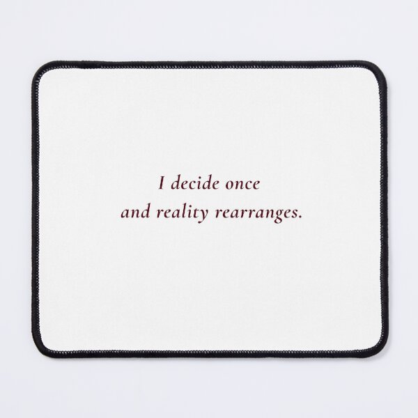 Item preview, I Decide Once and Reality Rearranges Aesthetic Affirmation, Manifestation Mindset Quote, Self Growth Motivation designed and sold by TheEvolveCo.