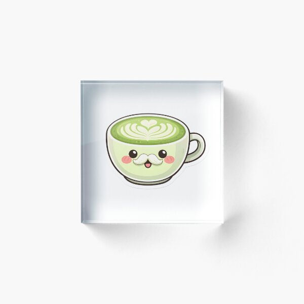 Artikelvorschau, Kawaii Matcha Latte – Niedliches Café-Ästhetik-Design entworfen und verkauft von DesignEG.