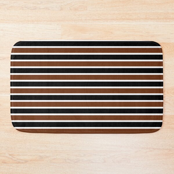 Item preview, Brown, Black and White Horizontal Stripes Pattern designed and sold by PurplleArtz .