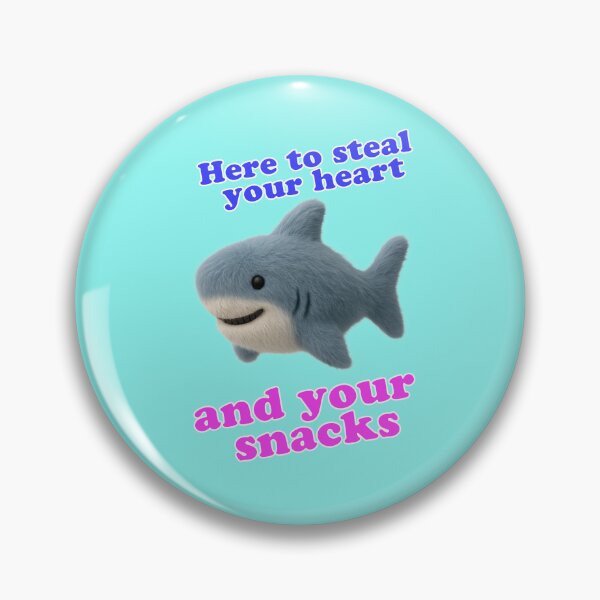 Item preview, Funny Shark Here to Steal Your Heart and Snacks (Wordplay) designed and sold by Mauswohn.