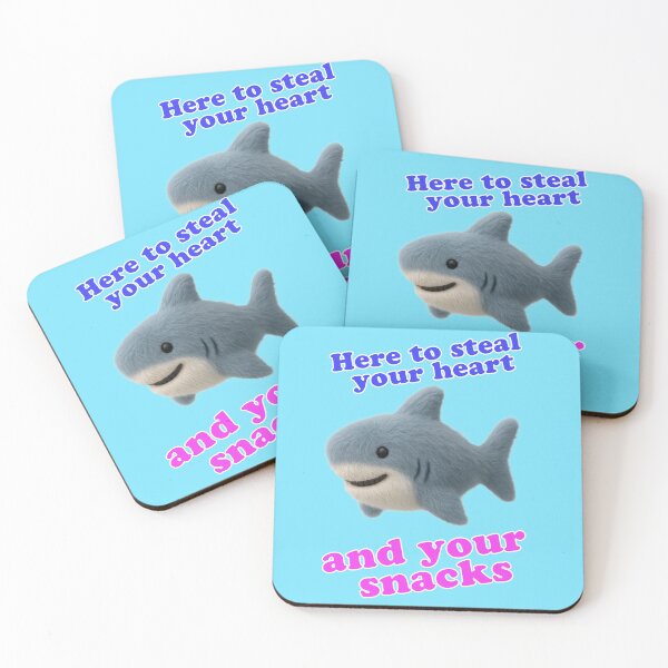 Item preview, Funny Shark Here to Steal Your Heart and Snacks (Wordplay) designed and sold by Mauswohn.