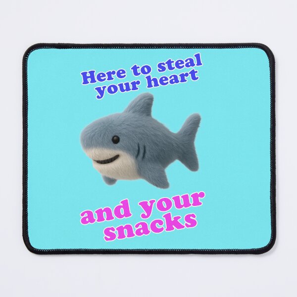 Item preview, Funny Shark Here to Steal Your Heart and Snacks (Wordplay) designed and sold by Mauswohn.