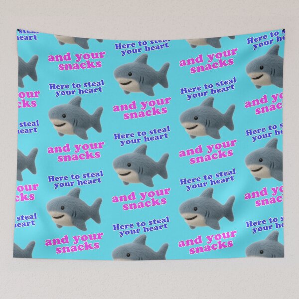 Item preview, Funny Shark Here to Steal Your Heart and Snacks (Wordplay) designed and sold by Mauswohn.