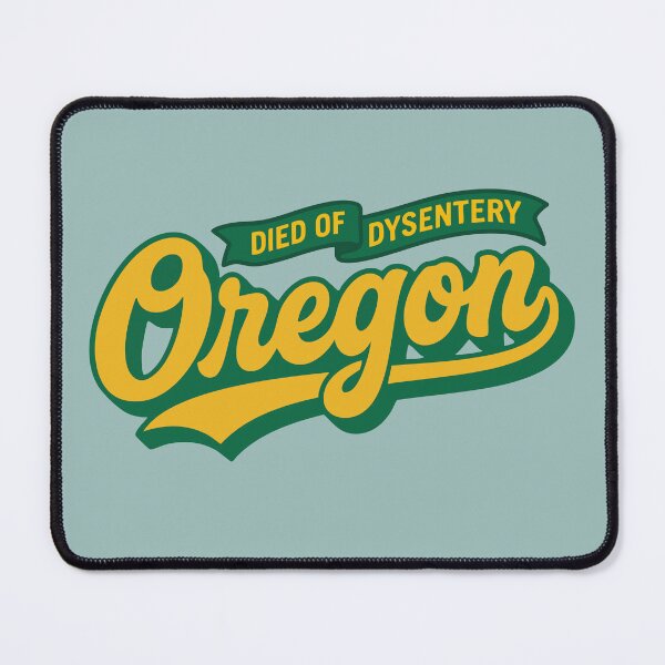 Item preview, Oregon Trail - Died Of Dysentery - Retro Script Logo designed and sold by Cozy-Old-Pub.