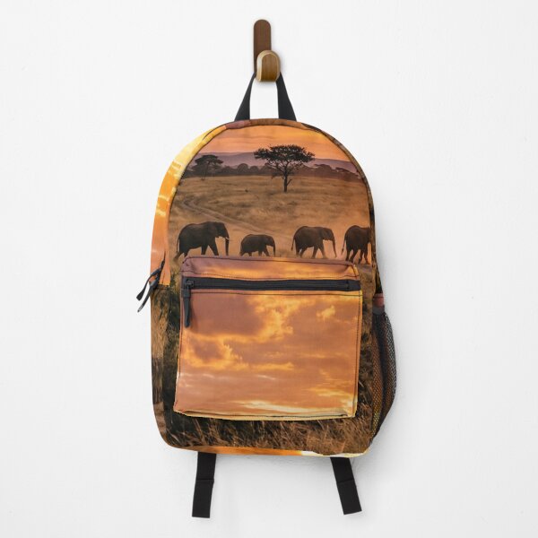 Item preview, African Savanna Elephant Herd at Sunset designed and sold by Jedillm .