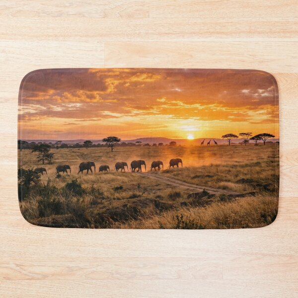 Item preview, African Savanna Elephant Herd at Sunset designed and sold by Jedillm .