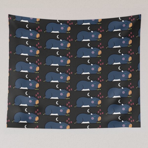 Item preview, Night Capy Mode - Sleepy Navy Blue Capybara designed and sold by AdriqnArt.