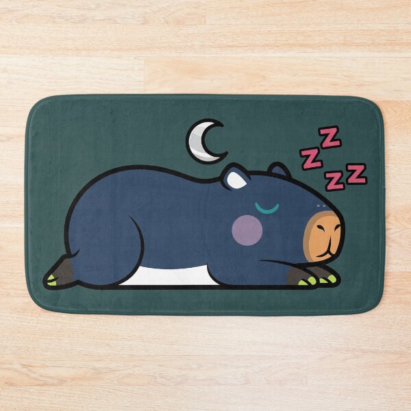 Item preview, Night Capy Mode - Sleepy Navy Blue Capybara designed and sold by AdriqnArt.