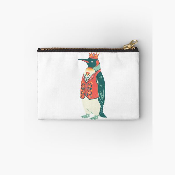 Item preview, Regal Floral Folk Art King Penguin Character – Scandinavian Folk Art by heidiannemorris © designed and sold by FOLK ART FUSION.