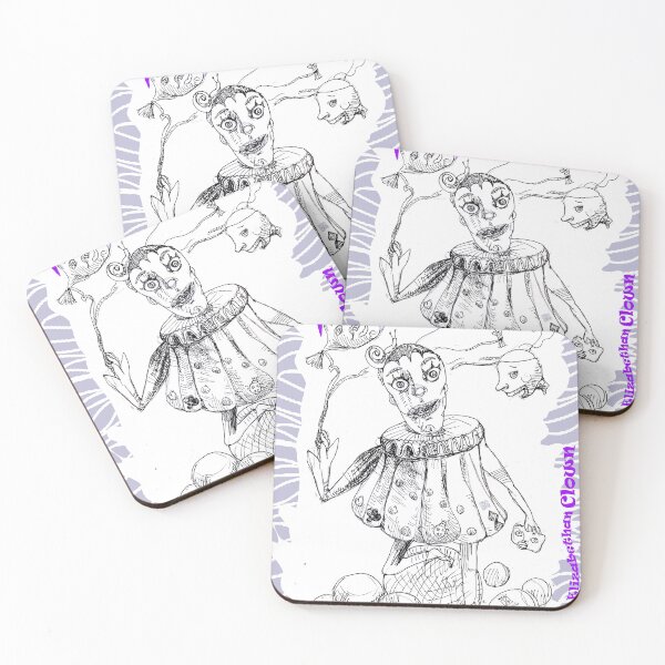 Item preview, Elizabethan Clown With Balloons (Drawing by ACCI) designed and sold by VanyssaGraphics.
