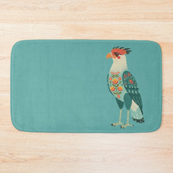 Item preview, Regal Folk Art Crested Caracara with Floral Markings – Scandinavian Folk Art by heidiannemorris © designed and sold by FOLK ART FUSION by heidiannemorris.