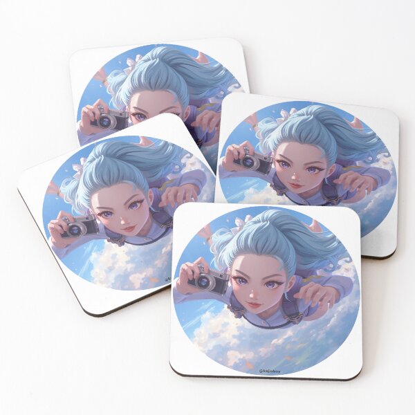 Item preview, Flying Camera Girl Sticker – Skydiving Adventure Art designed and sold by UUCSHOP.