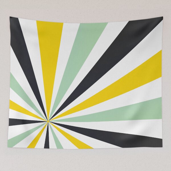 Item preview, Mid-Century Modern Sunburst Design In Green And Yellow designed and sold by DEC02.